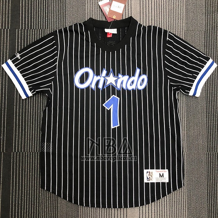 Camiseta Manga Corta Orlando Magic Tracy McGrady NO 1 Negro